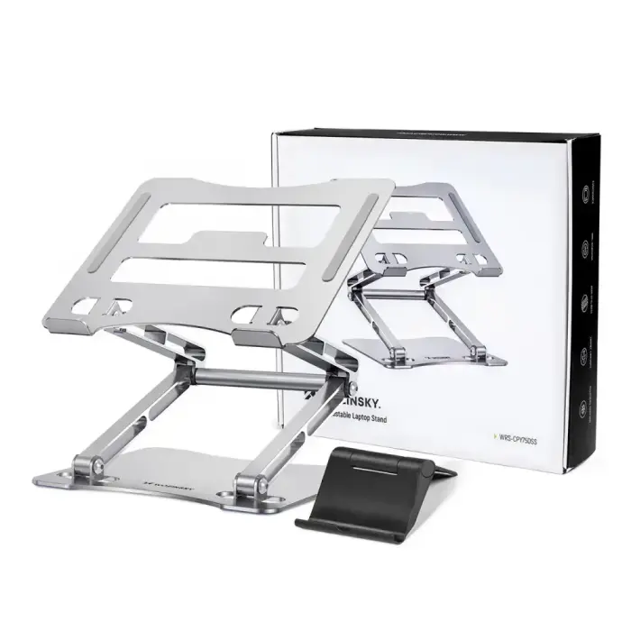 Wozinsky WRS-CPY75DSS Aluminum Laptop and Tablet Stand + Free Smartphone Stand - Silver Photo 16