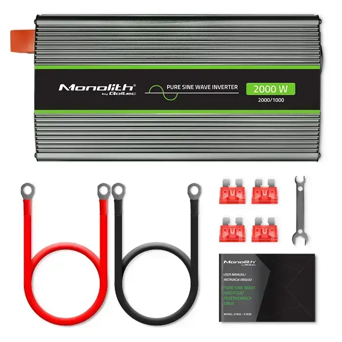 Qoltec Pure Sine Wave Inverter Monolith | 1000W | 2000W | 12V to 230V Фото 6