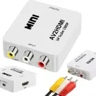 Fusion video signal converter RCA to HDMI (+Audio)white Photo 1