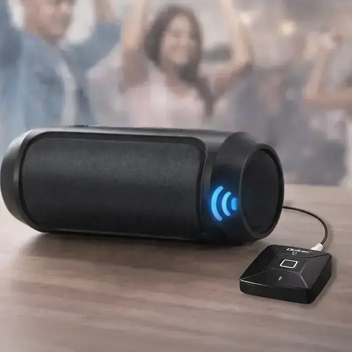 Qoltec Wireless Audio HiFi Home&Car Transmitter Receiver | Bluetooth 6.0 | NFC | 2 x RCA | 1 x 3.5mm MiniJack | Microphone Foto 10
