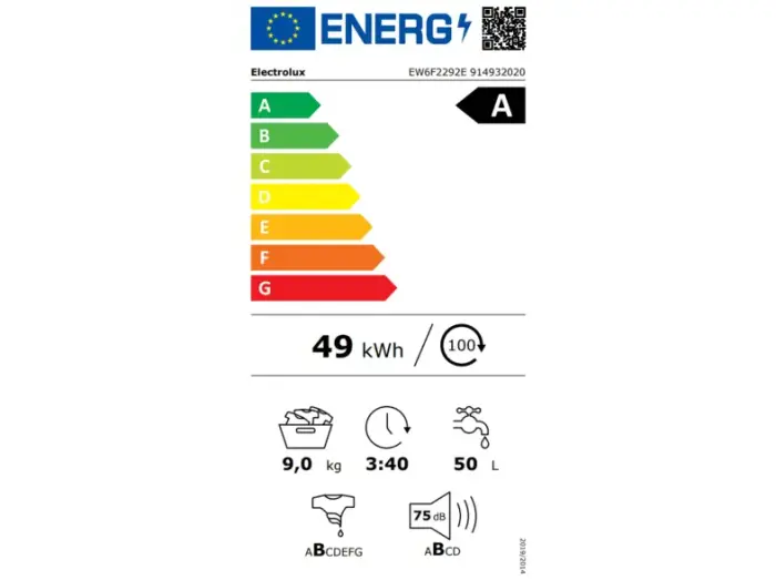 Electrolux veļas mazg.mašīna (front.ielāde), 9 kg Foto 7