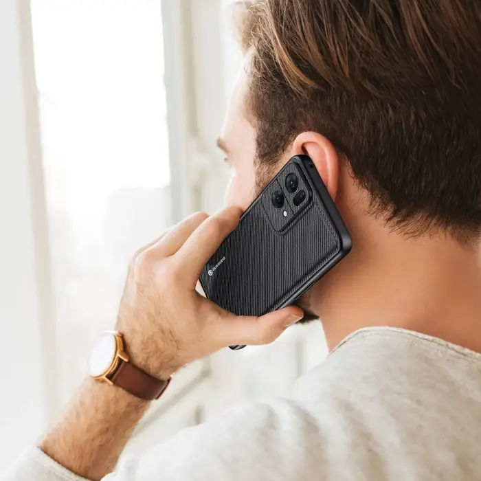 Dux Ducis Fino case cover covered with nylon material Oppo Reno7 Pro 5G black Foto 8