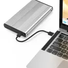Qoltec Aluminium External Hard Drive Case HDD SSD 2.5'' SATA3 | USB 3.0 | Silver Foto 5