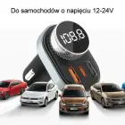 AWEI zestaw głośnomówiący C-843 z transmiterem FM, Bluetooth 5.0, MP3, 1xUSB+1xUSB-C czarny|black Фото 3