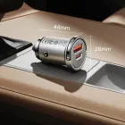 Orico MiniRing Pro 45W USB-A + USB-C Car Charger - Silver Foto 11