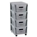 Infinity 11L 4 compartment wheeled chest 30x36x69cm grey Photo 1