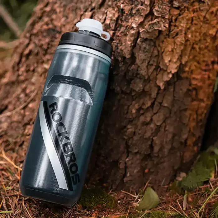 Rockbros Thermal Bike Bottle 620 ml BPA Free - Gradient Black Фото 4