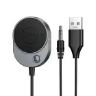 Wireless car receiver Hoco AUX Bluetooth with cable Jack 3,5 mm E150 metal gray Фото 1