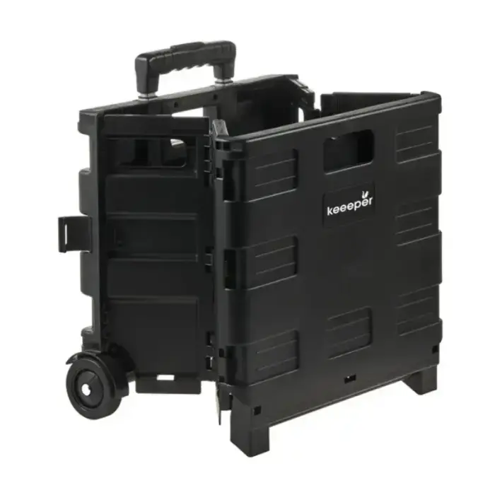Iepirkumu ratiņi salokāmi ar kravnesību līdz 25kg Olli 45L 38x36x33cm melni  Foto 2