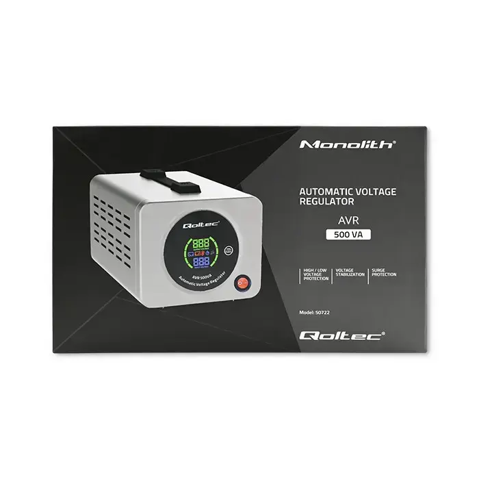 Qoltec Automatic Voltage Stabilizer AVR 500VA Foto 10