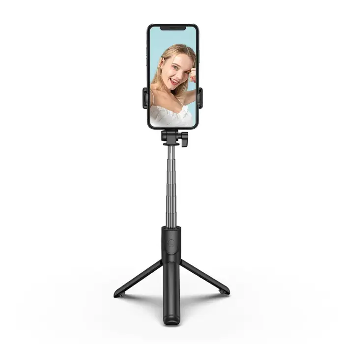 Selfie stick WHS1Y telescopic tripod 1m with phone holder - black Foto 17