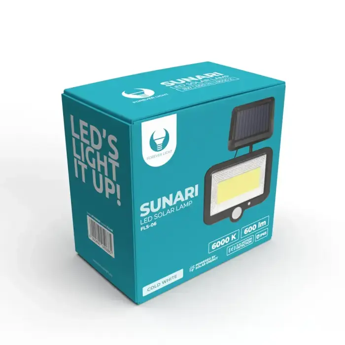 Forever Light Solar LED Lamp SUNARI FLS-06 COB PIR 8W 600lm 6000K 1800mAh Li-Ion Photo 7