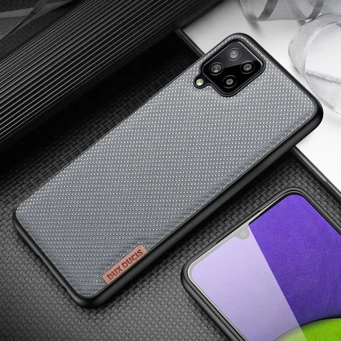 Dux Ducis Fino case covered with nylon material for Samsung Galaxy A22 4G gray Фото 3