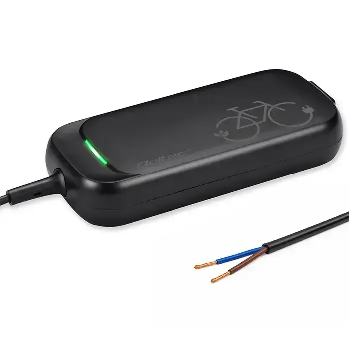 Qoltec Fast Charger for e-bike 36V | 42V | 2A | open cable without plug | waterproof + power cable Фото 3
