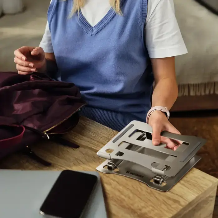 Wozinsky WRS-CPY75DSS Aluminum Laptop and Tablet Stand + Free Smartphone Stand - Silver Photo 22