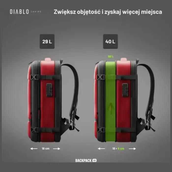 Backpack Diablo Chairs Backpack Air Multifunctional Vacuum burgundy Photo 8