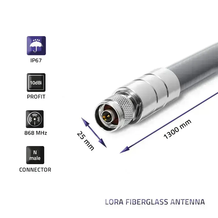 Qoltec LoRa Antenna | 10 dBi | Outdoor Foto 3