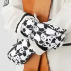 Qunature Panda Heat Transfer Ski Gloves Kids Size S - Black/White Foto 6