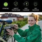 Qoltec Fast Charger for e-bike, electric scooter 36V | 42V | 2A | 5.5*2.1 | water resistant + power cable Foto 4