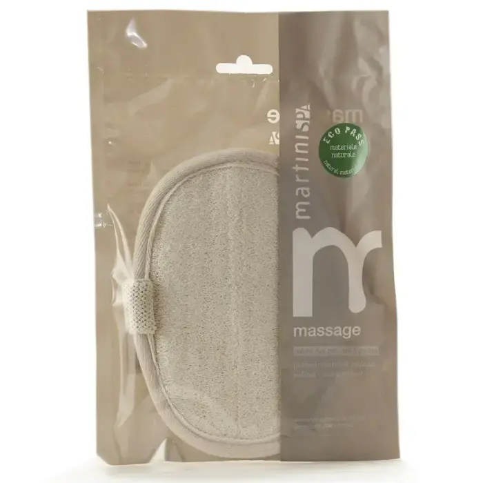 Loofah and cotton exfoliating sponge Natural Photo 2