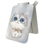 Magnetic phone wallet stand  Nimmy New Big-Eye Cute Pets 2.0 Cat grey Foto 3