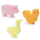 Animal shaped sponge assorted Farm Photo 1