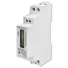 Qoltec Single-phase electronic energy meter | DIN rail | 230V | LCD | 1P | Slim Photo 1