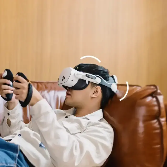 BoboVR E3 Pro Head Strap with Battery for Meta Quest 3 and 3S - White and Black Фото 5