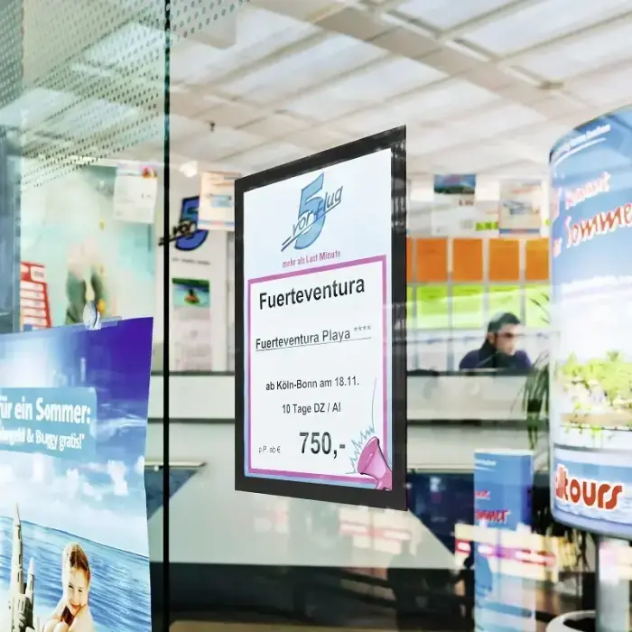 Pašlīpoša kabata DURABLE DURAFRAME®A4, ar rāmi melnā krāsā, 2 gab./ iepak. Photo 4