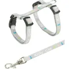 Krūšu siksna ar pavadu kaķiem - Trixie Kitten harness with lead, nylon, 21–33 cm/8 mm, 1.20 m Foto 2