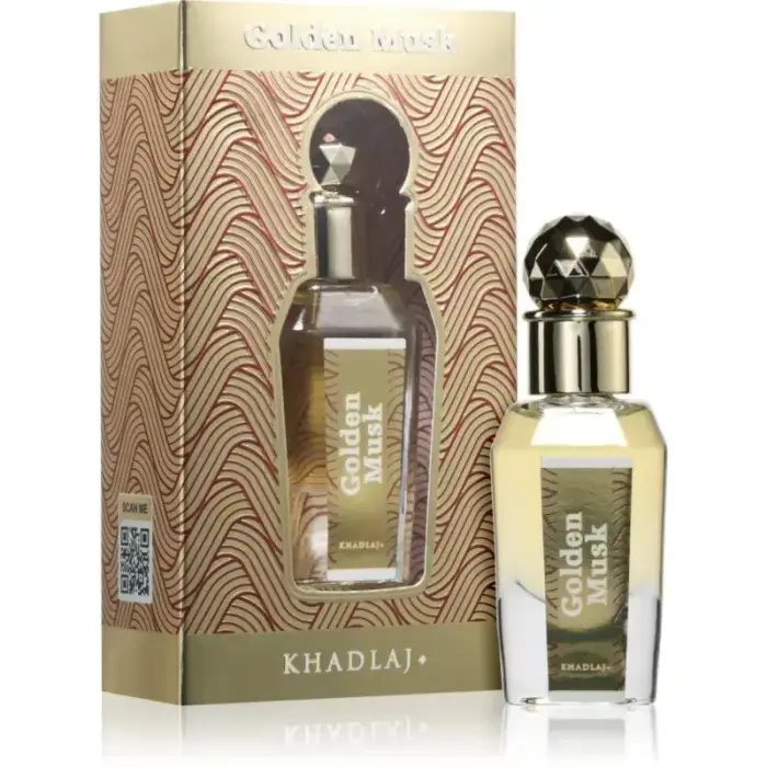 Khadlaj Golden Musk perfume unisex (oil) 15 ml Photo 3