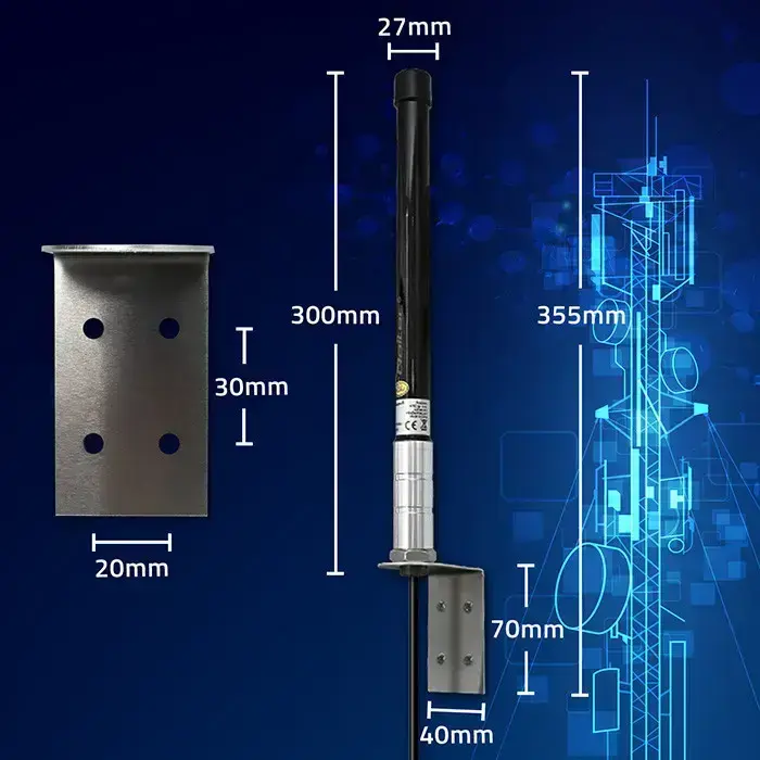 Qoltec 4G LTE antenna | 15dBi | omnidirectional | external | SMA | fibreglass  Foto 8