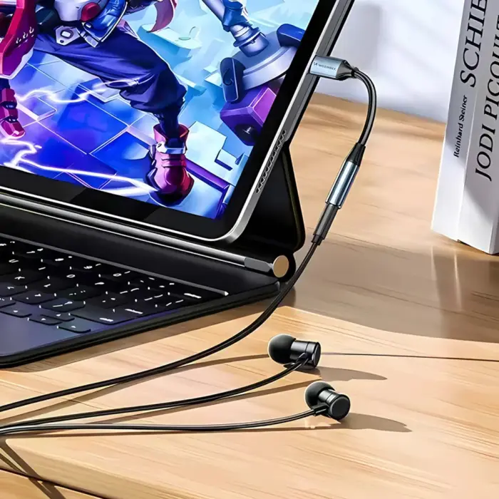 Wozinsky WACM-01 USB-C Adapter - 3.5mm Mini Jack - Black Фото 10