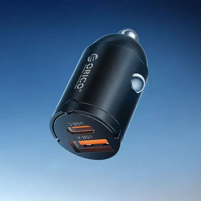 Orico MiniRing 30W USB-A + USB-C Car Charger - Black Foto 3