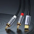 Ugreen USB Type C (male) - 2RCA (male) audio cable 1,5m gray (20193 CM451) Photo 4
