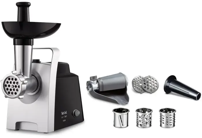 TEFAL gaļas mašīna,1400W, līdz 1,7 kg/min,melna-sudraba Foto 4