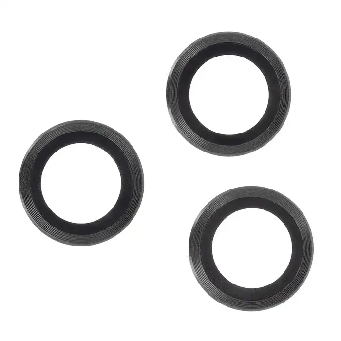 Set of lens glasses for iPhone 16 Plus 6,7" black frame (2pcs) Foto 4