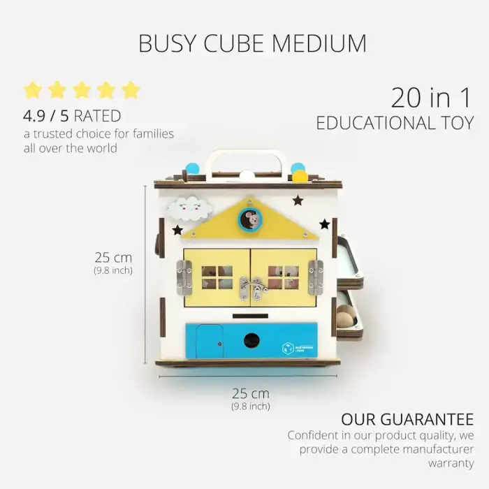 BusyBuddyToys - деревянный кубик для занятий с детьми (3+) Фото 7