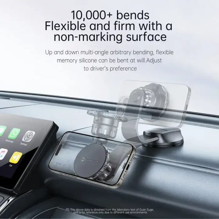 Magnetic car phone holder Forcell F-Grip MagFlex windshield / dashboard / air vent black Photo 13