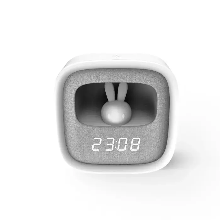 Alarm clock with LED Bunny night light PURE FNL-06 AURORA white square Forever Light Photo 4