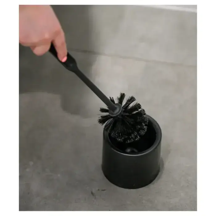 Toilet brush with holder MODERN black Photo 2