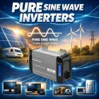 Qoltec Pure Sine Wave Inverter | 12V to 230V | 500/1000W | LCD | USB | USC-C | Compatible with LiFePO4 GEL AGM  Foto 3