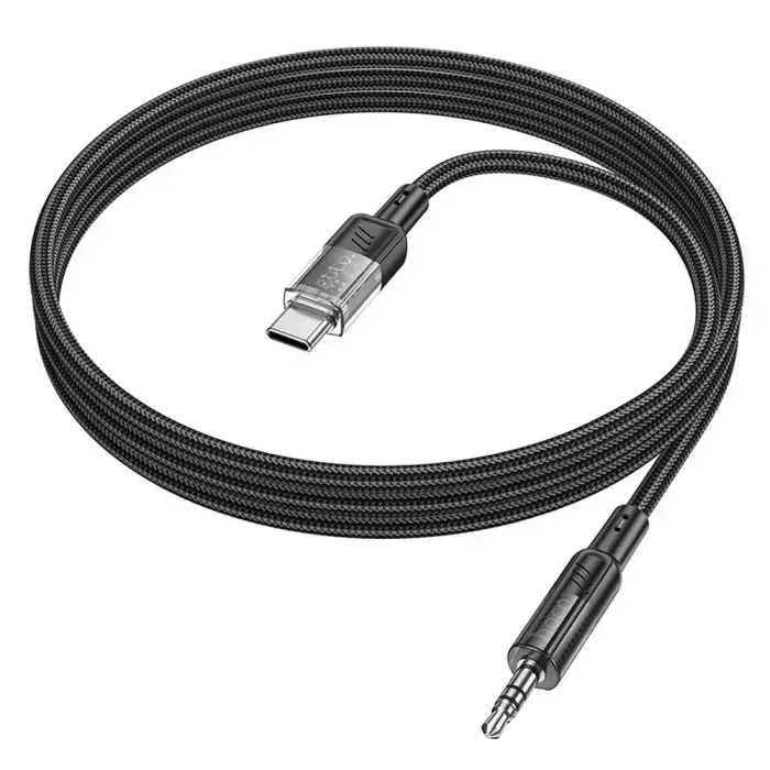 Cable AUX Jack 3,5 mm to USB C Hoco 1,2 m UPA27 black Photo 2