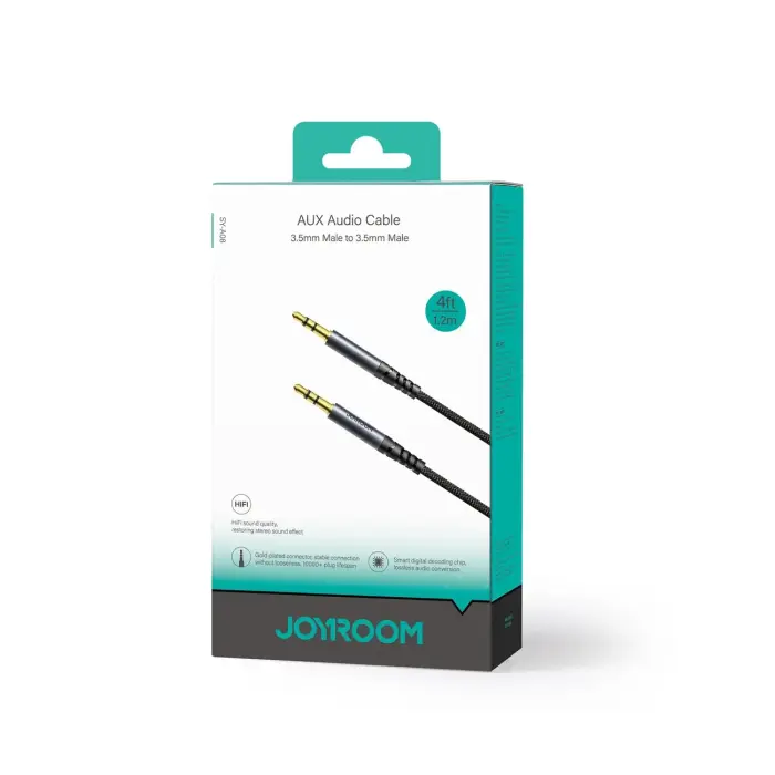 Joyroom stereo audio cable AUX 3.5 mm mini jack 1.2m black (SY-A08) Photo 5