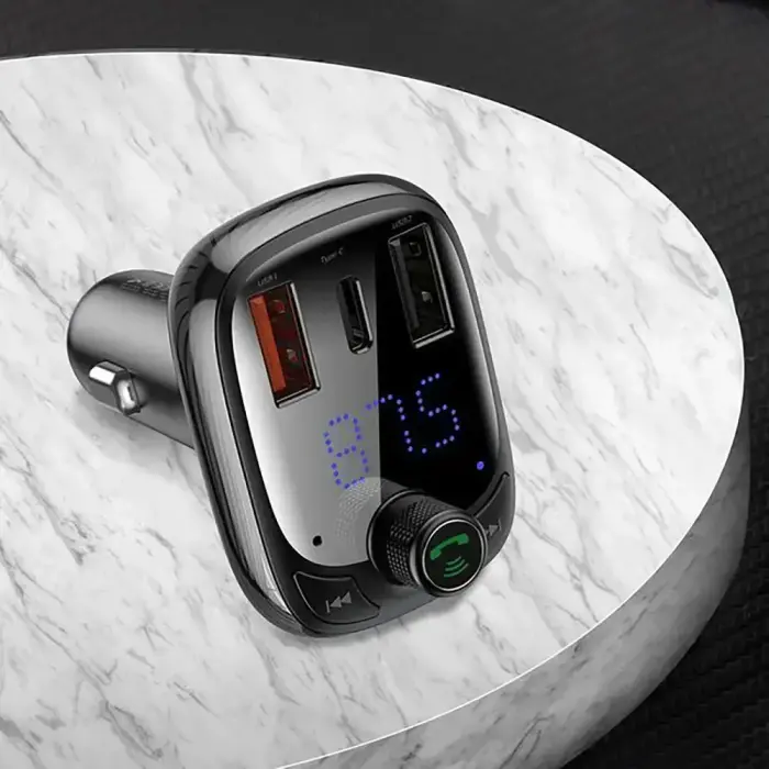 Bluetooth transmitter / car charger Baseus S-13 (Overseas Edition) - black Фото 8