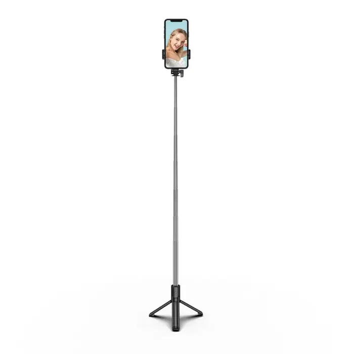 Selfie stick WHS1Y telescopic tripod 1m with phone holder - black Foto 15