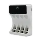Qoltec Battery Charger for Ni-MH type R03 AAA R6 AA | LCD | USB-C cable | White  Photo 8