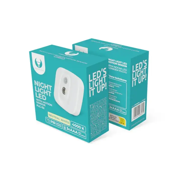 Nakts gaisma LED FLC-02 PIR 3xAAA Forever Light Foto 5