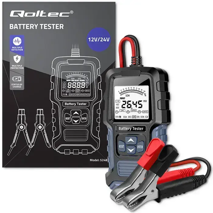 Qoltec LCD digital battery tester | 12V | 24V | 3Ah-250Ah Foto 10