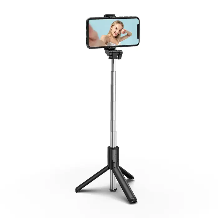 Selfie stick WHS1Y telescopic tripod 1m with phone holder - black Foto 16